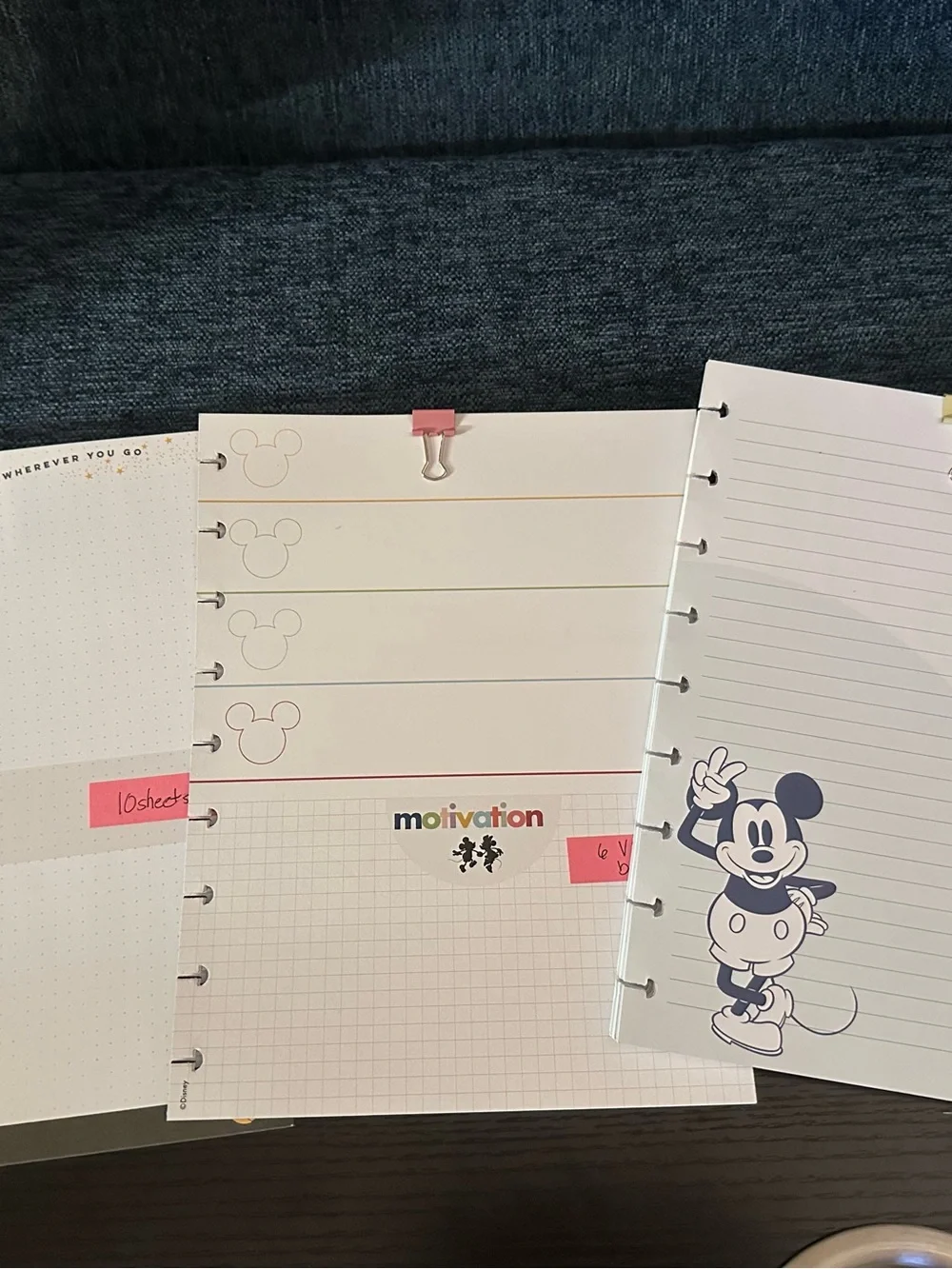 Happy Planner Mickey and Minnie Mouse Paper and accessories Bundle